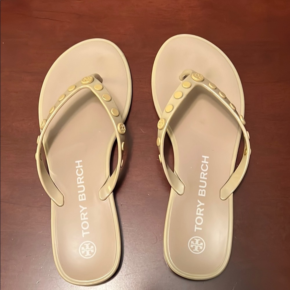 Tory Burch Cream Sandals with Foam Sole